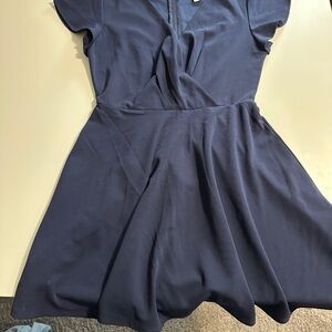 Altar'd State Deep Blue V-Neck Dress